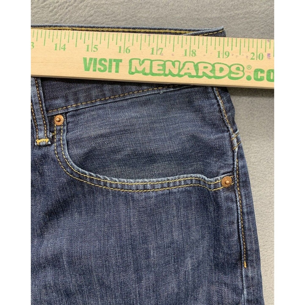 Levi's Strauss 514 Denim Jeans Men's Size 38 X 34 Blue 100% Cotton Straight Leg - Picture 4 of 16